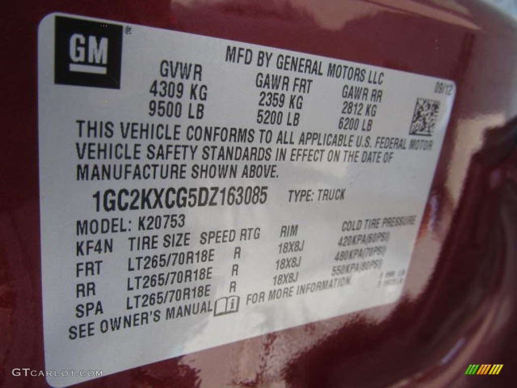 2013 Silverado 2500HD LT Extended Cab 4x4 - Deep Ruby Metallic / Ebony photo #19