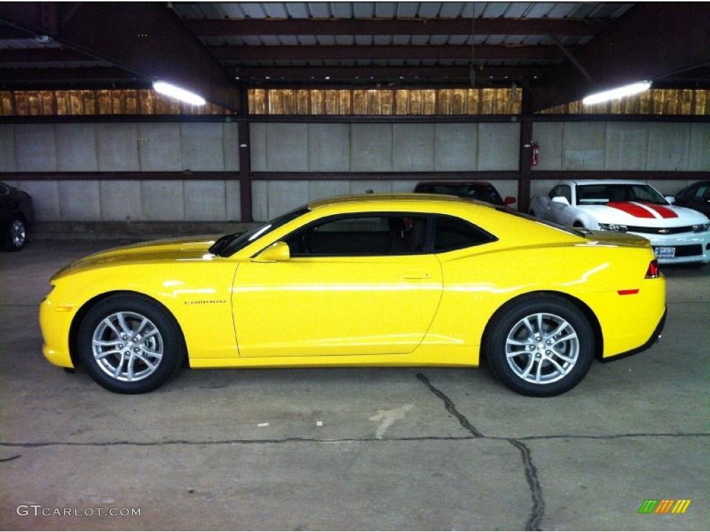 2014 Camaro LT Coupe - Bright Yellow / Black photo #3