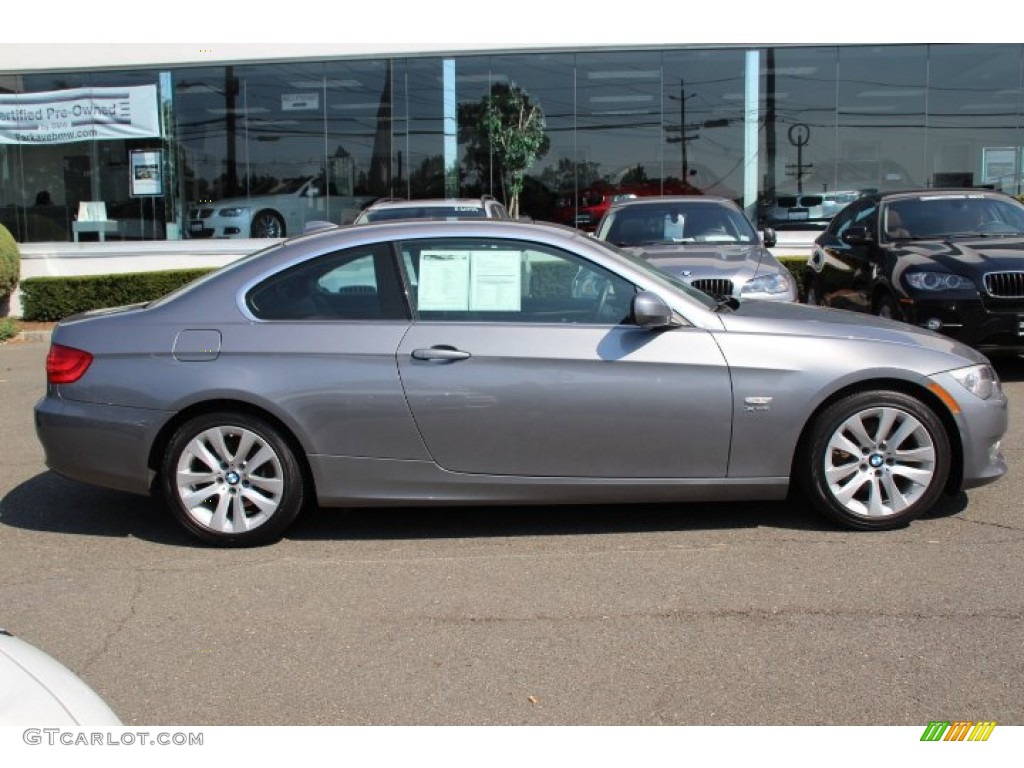 2011 3 Series 328i xDrive Coupe - Space Gray Metallic / Black photo #2