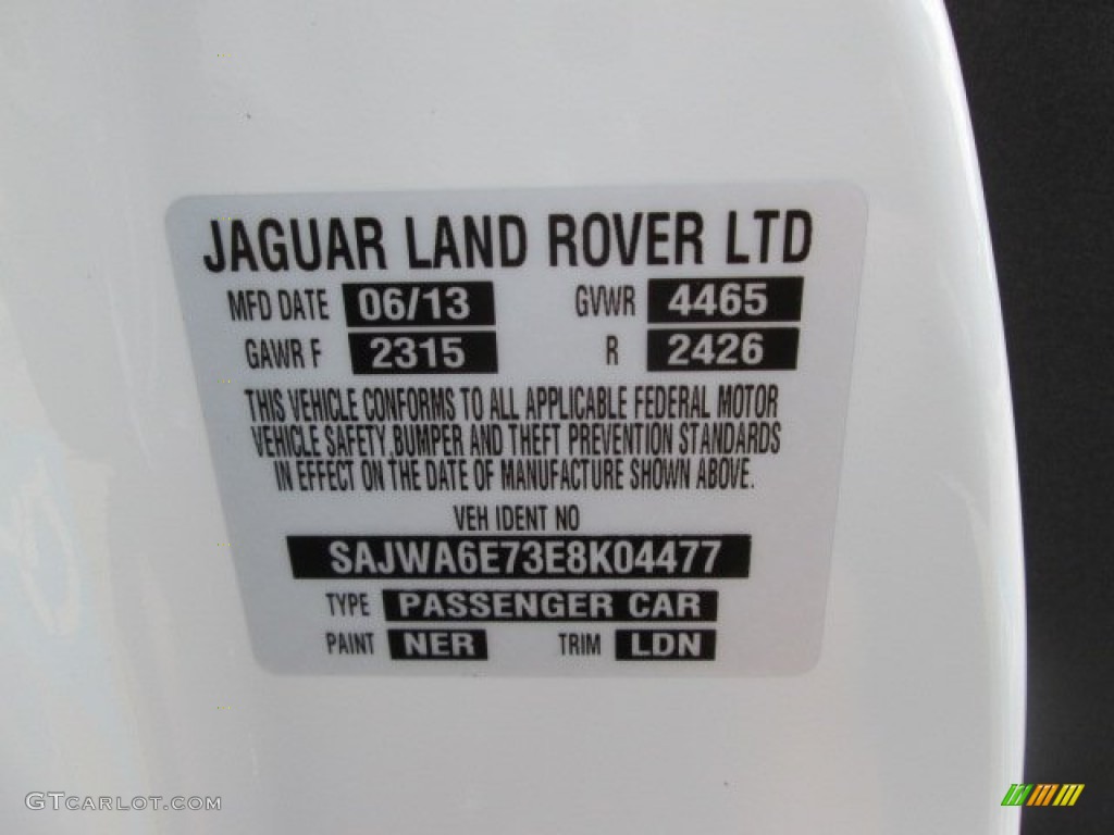 2014 F-TYPE  - Polaris White / Cirrus Grey photo #20