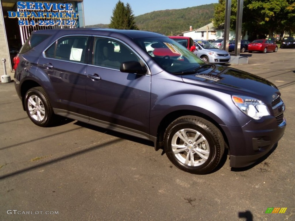 2013 Equinox LS AWD - Atlantis Blue Metallic / Jet Black photo #3