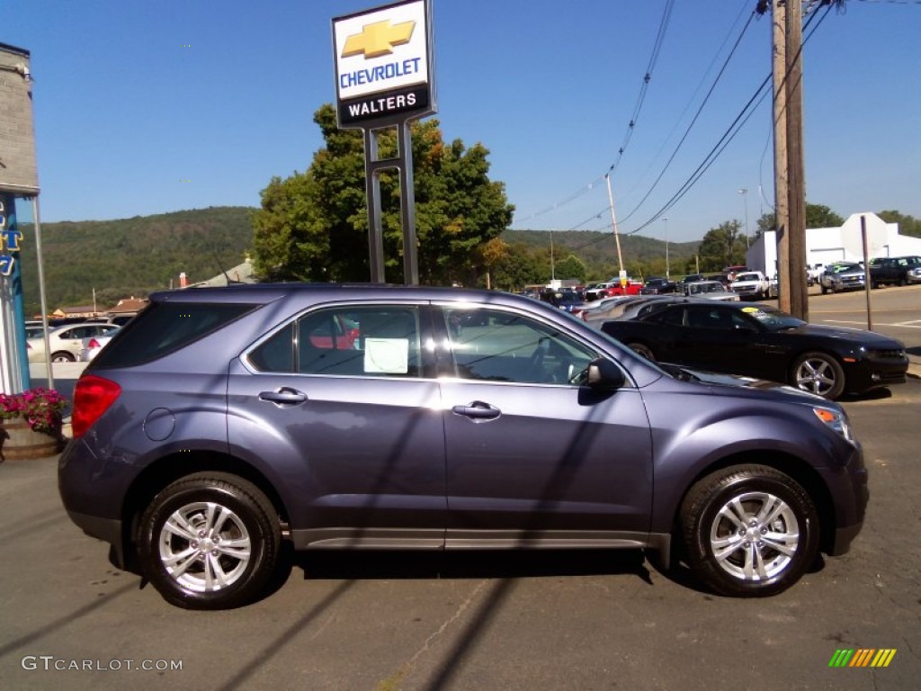 2013 Equinox LS AWD - Atlantis Blue Metallic / Jet Black photo #4