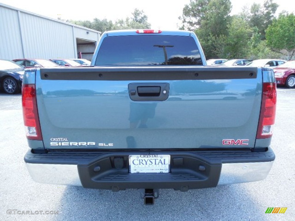 2013 Sierra 1500 SLE Crew Cab 4x4 - Stealth Gray Metallic / Ebony photo #7