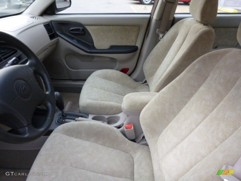 2002 Elantra GLS Sedan - Chianti Red / Beige photo #12