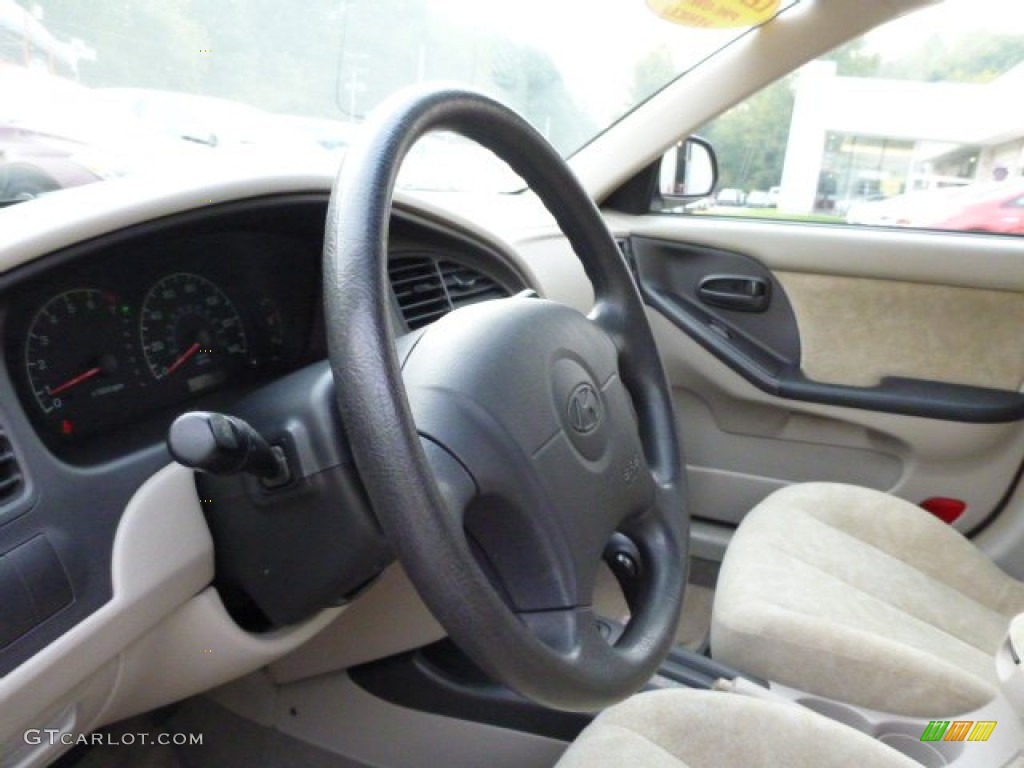 2002 Elantra GLS Sedan - Chianti Red / Beige photo #17