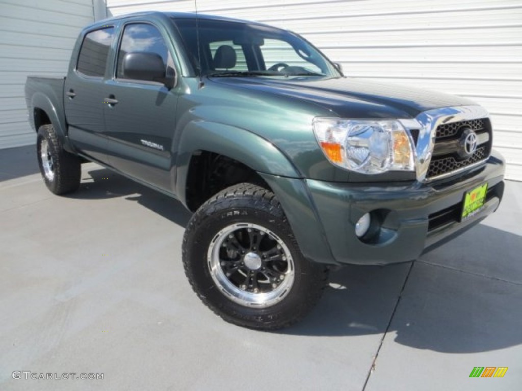2011 Tacoma V6 SR5 PreRunner Double Cab - Timberland Green Mica / Graphite Gray photo #2