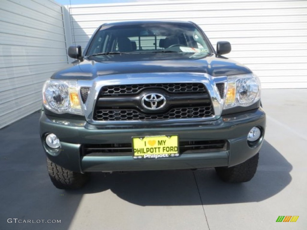 2011 Tacoma V6 SR5 PreRunner Double Cab - Timberland Green Mica / Graphite Gray photo #8