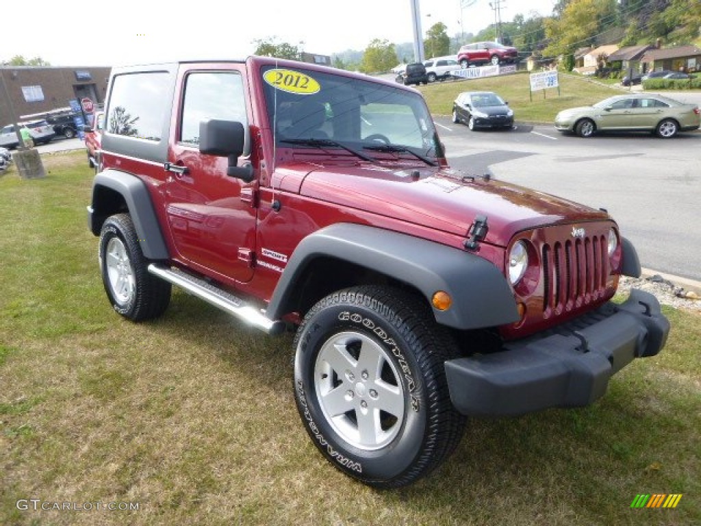 2012 Wrangler Sport 4x4 - Deep Cherry Red Crystal Pearl / Black photo #1