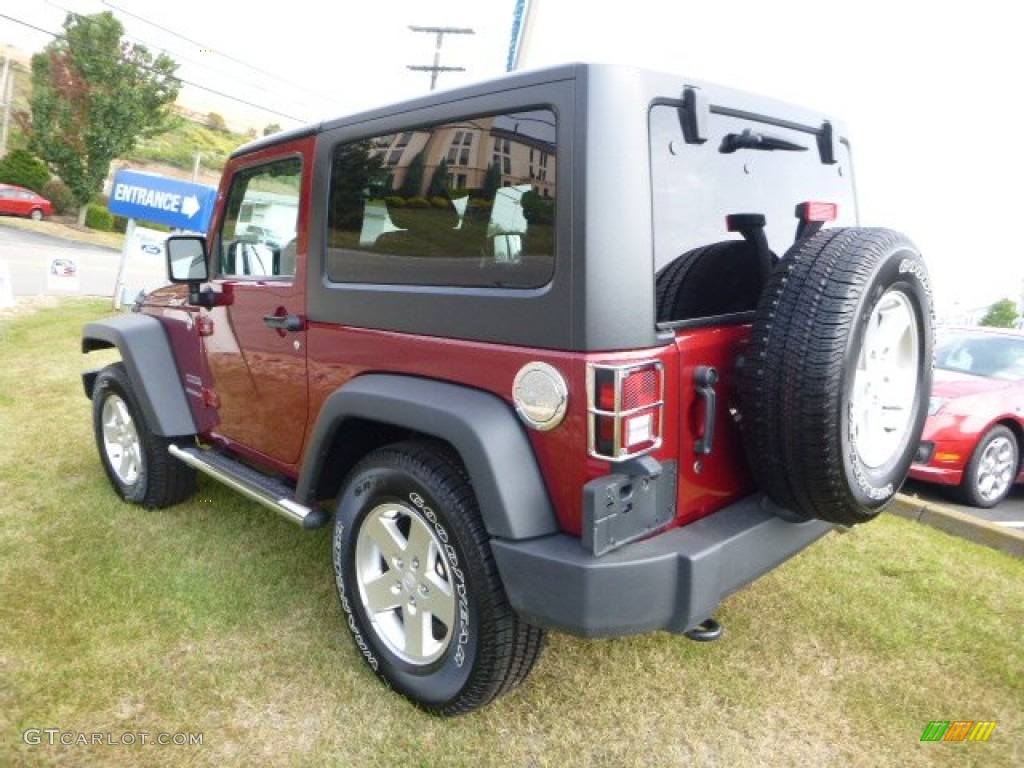 2012 Wrangler Sport 4x4 - Deep Cherry Red Crystal Pearl / Black photo #3