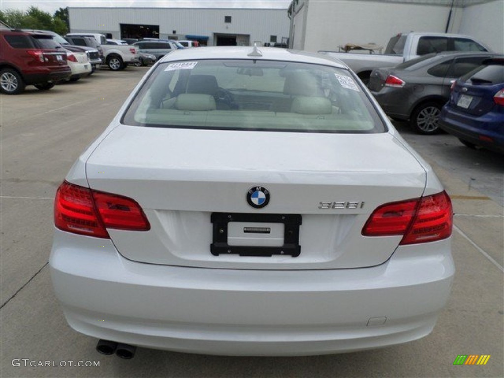 2011 3 Series 328i Coupe - Mineral White Metallic / Oyster/Black Dakota Leather photo #5