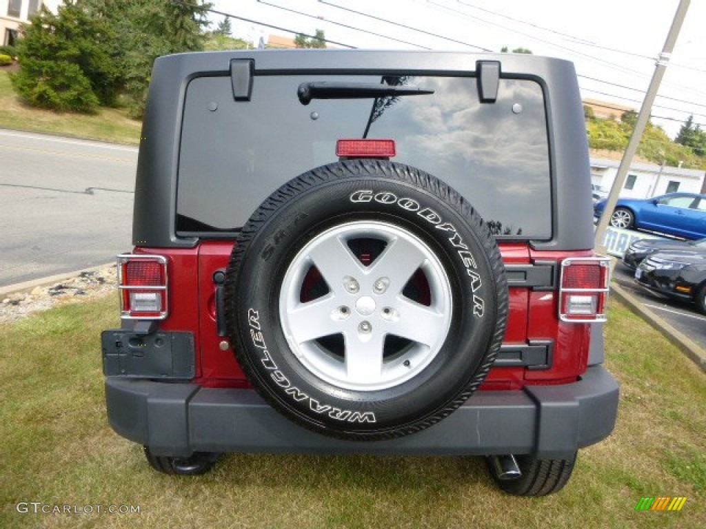 2012 Wrangler Sport 4x4 - Deep Cherry Red Crystal Pearl / Black photo #4