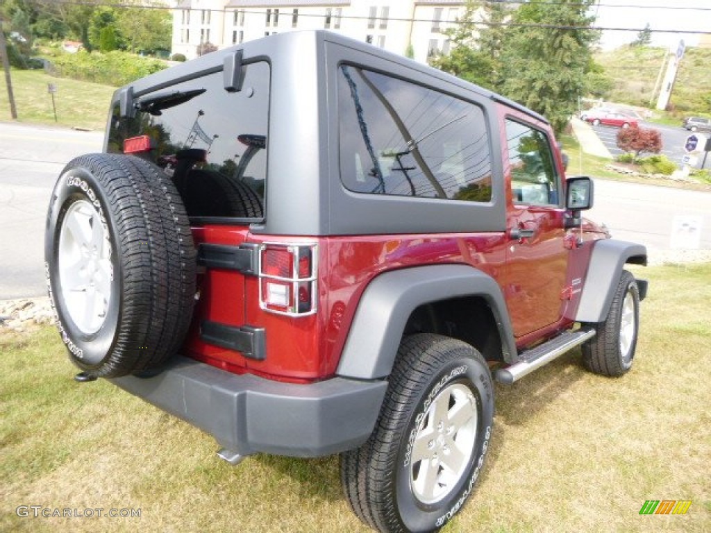 2012 Wrangler Sport 4x4 - Deep Cherry Red Crystal Pearl / Black photo #5