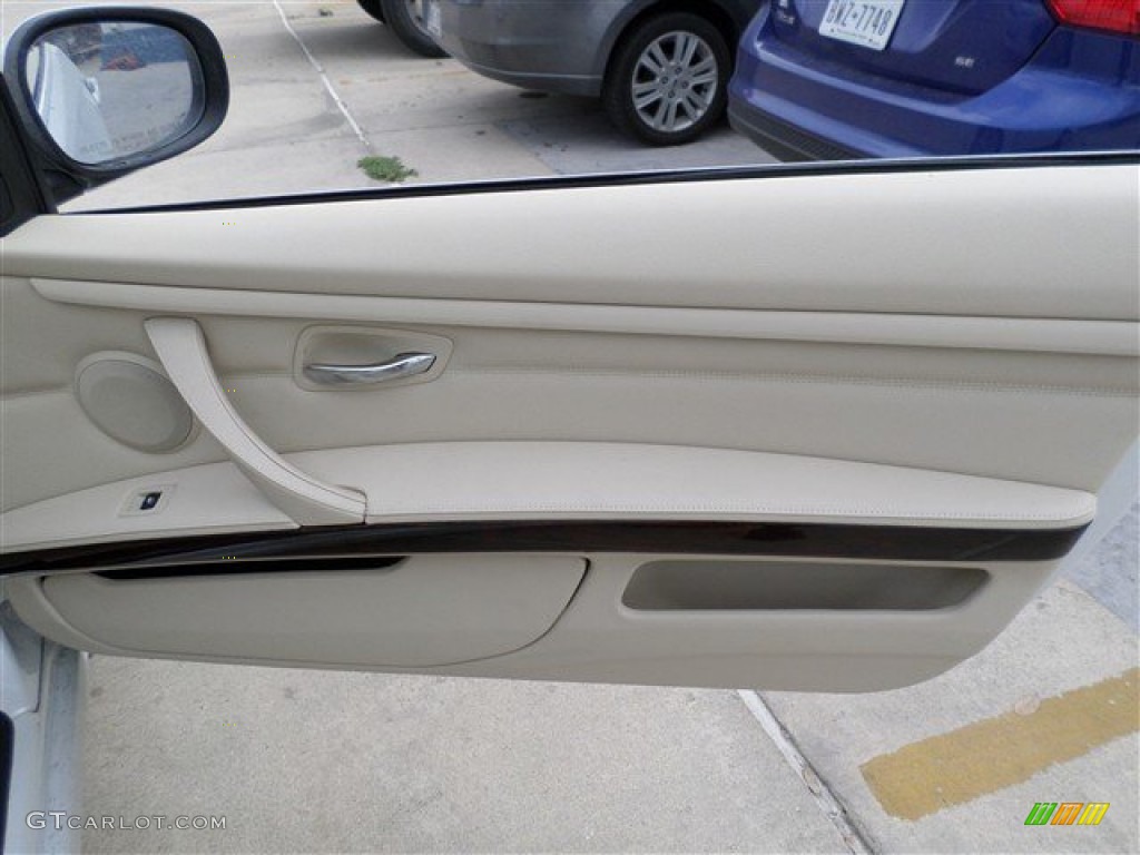 2011 BMW 3 Series 328i Coupe Oyster/Black Dakota Leather Door Panel Photo #85986201