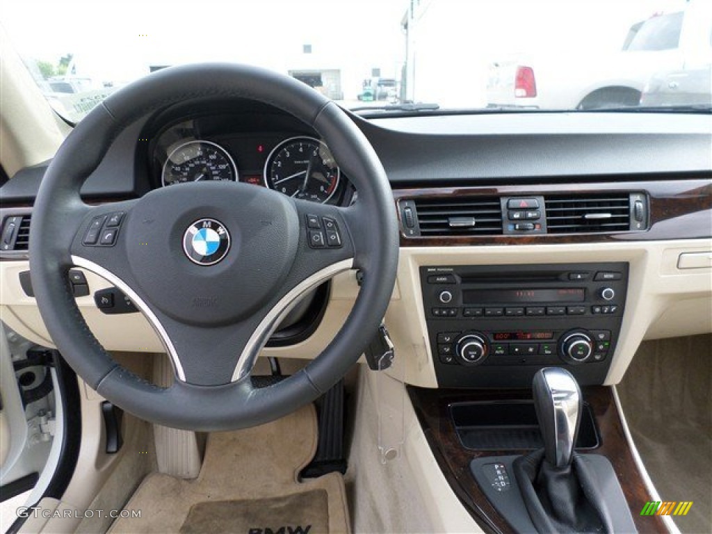 2011 BMW 3 Series 328i Coupe Oyster/Black Dakota Leather Dashboard Photo #85986324