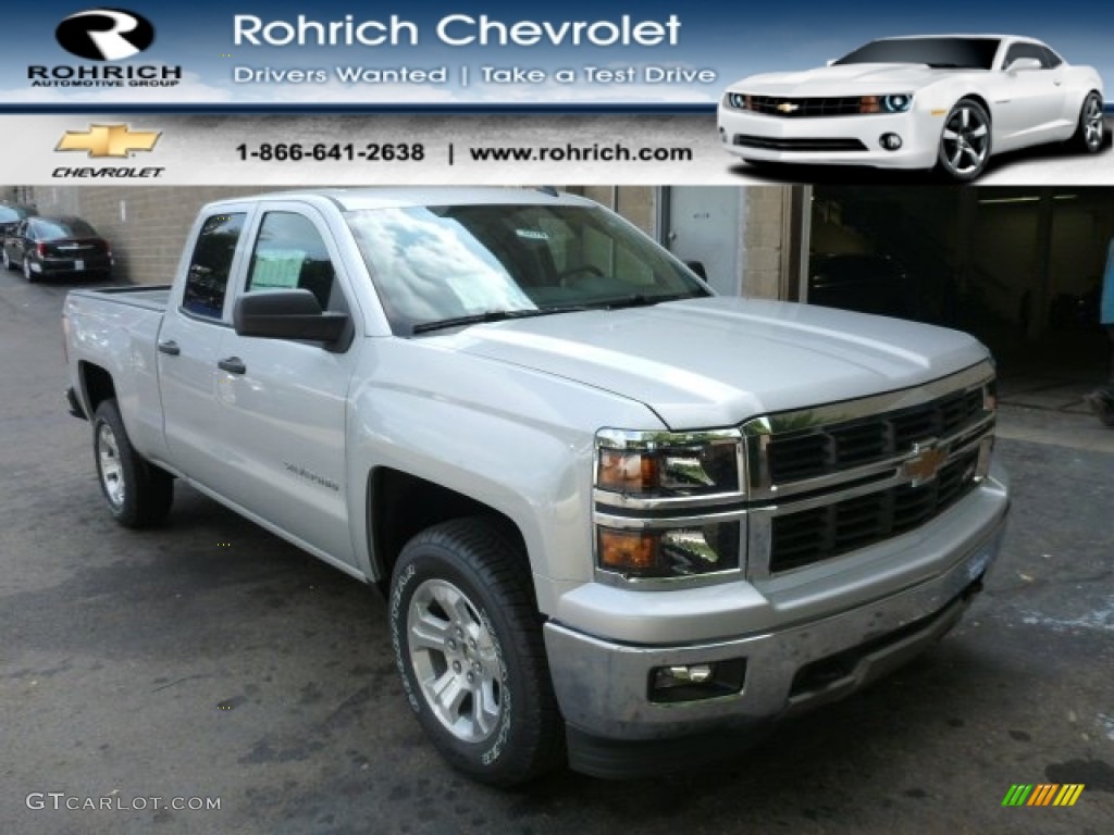 2014 Silverado 1500 LT Double Cab 4x4 - Silver Ice Metallic / Jet Black photo #1