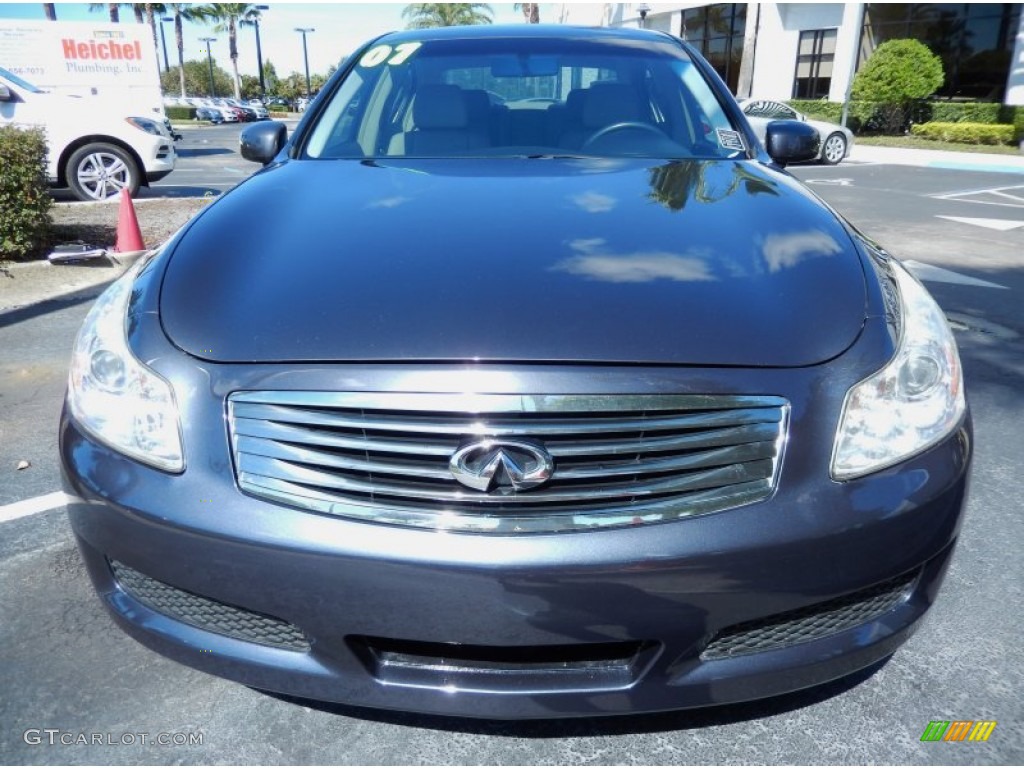 2007 G 35 Sedan - Platinum Graphite Metallic / Stone Gray photo #2