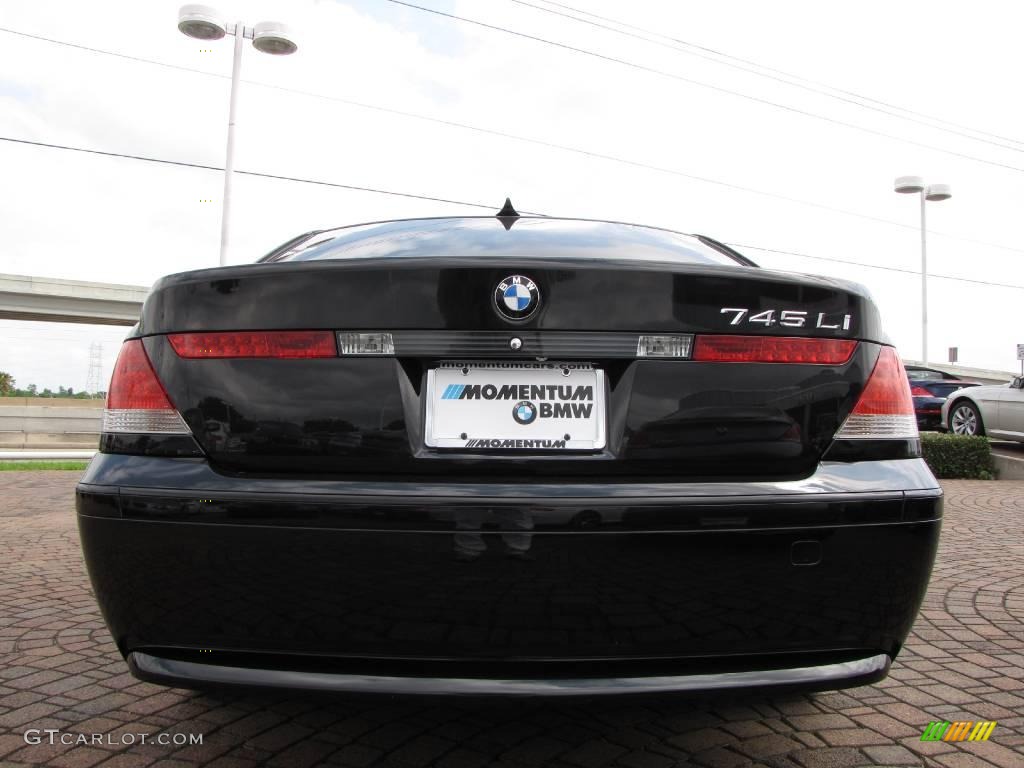 2004 7 Series 745Li Sedan - Black Sapphire Metallic / Black/Black photo #4