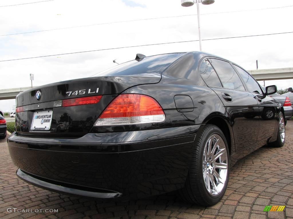 2004 7 Series 745Li Sedan - Black Sapphire Metallic / Black/Black photo #5