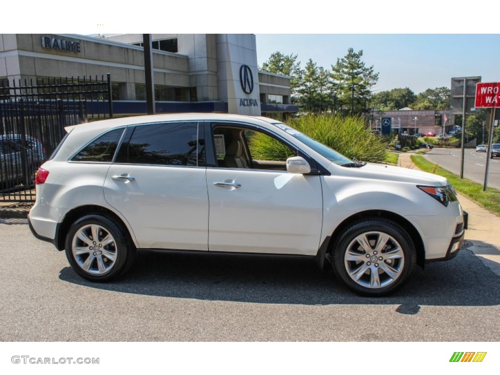 2013 MDX SH-AWD Advance - Aspen White Pearl / Parchment photo #3