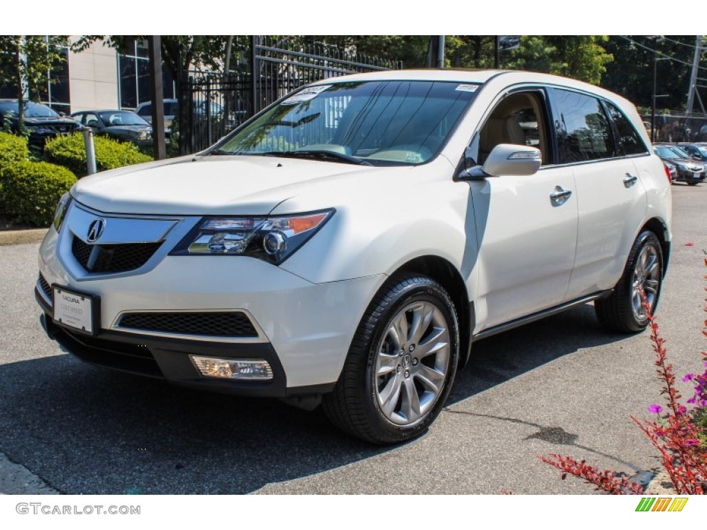 2013 MDX SH-AWD Advance - Aspen White Pearl / Parchment photo #7