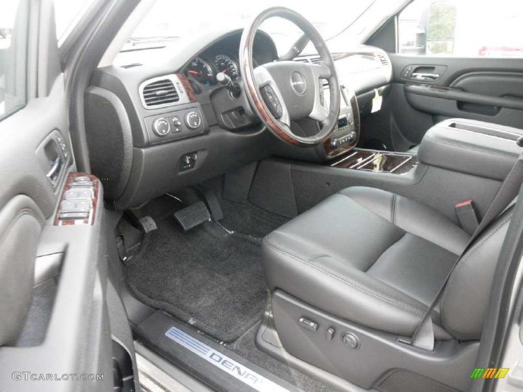 Ebony Interior 2014 GMC Sierra 2500HD Denali Crew Cab 4x4 Photo #85993197