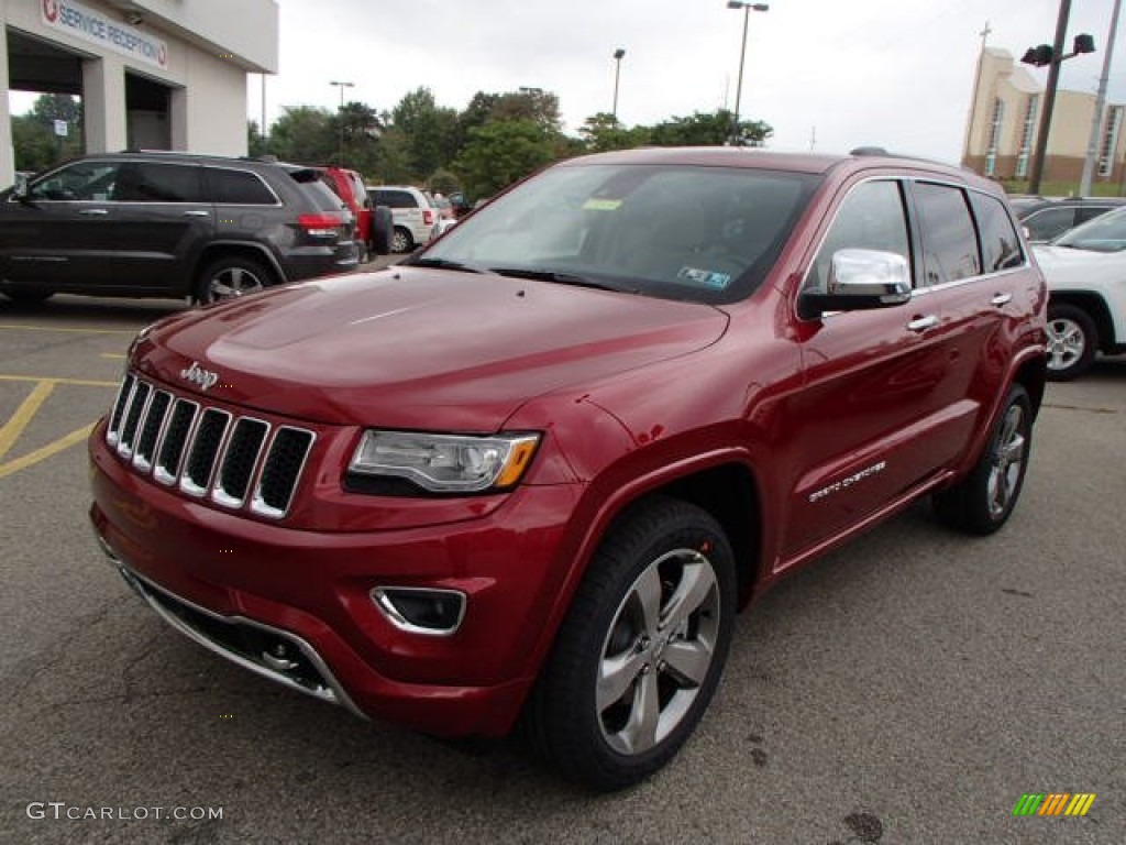 2014 Grand Cherokee Overland 4x4 - Deep Cherry Red Crystal Pearl / Overland Nepal Jeep Brown Light Frost photo #2