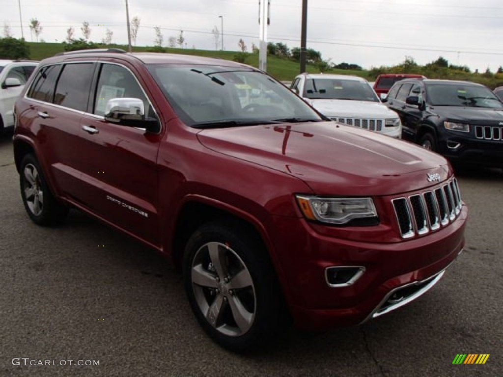 2014 Grand Cherokee Overland 4x4 - Deep Cherry Red Crystal Pearl / Overland Nepal Jeep Brown Light Frost photo #4