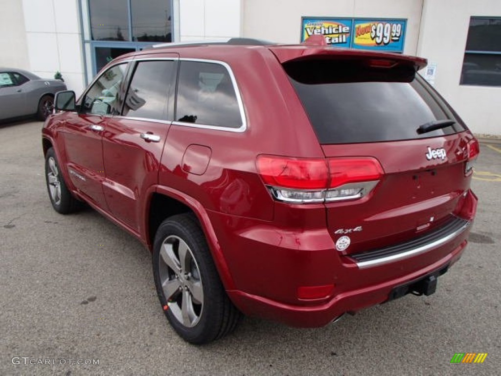 2014 Grand Cherokee Overland 4x4 - Deep Cherry Red Crystal Pearl / Overland Nepal Jeep Brown Light Frost photo #8