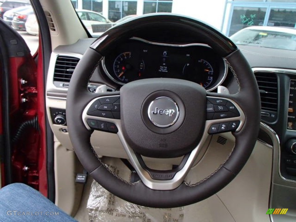 2014 Grand Cherokee Overland 4x4 - Deep Cherry Red Crystal Pearl / Overland Nepal Jeep Brown Light Frost photo #19