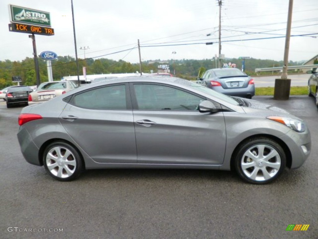2012 Elantra Limited - Harbor Gray Metallic / Gray photo #8