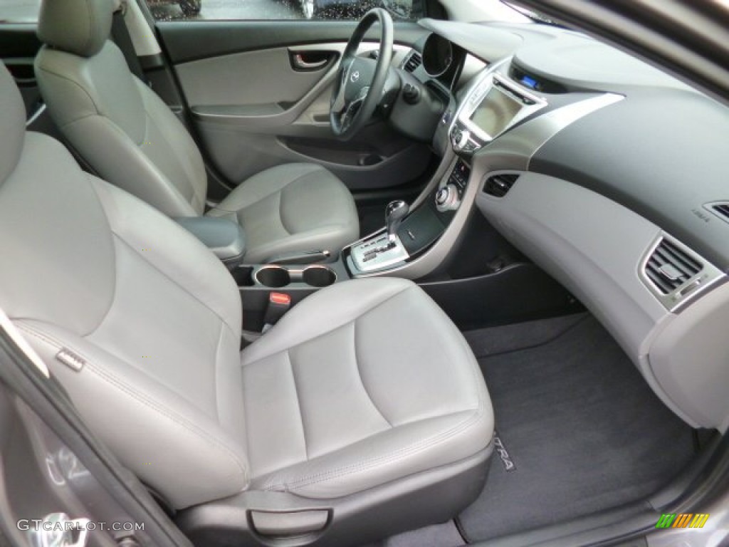 2012 Elantra Limited - Harbor Gray Metallic / Gray photo #10