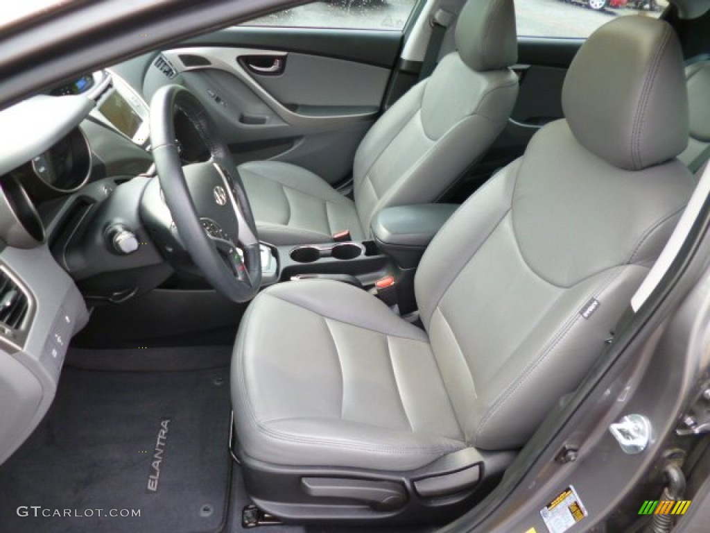 2012 Elantra Limited - Harbor Gray Metallic / Gray photo #15