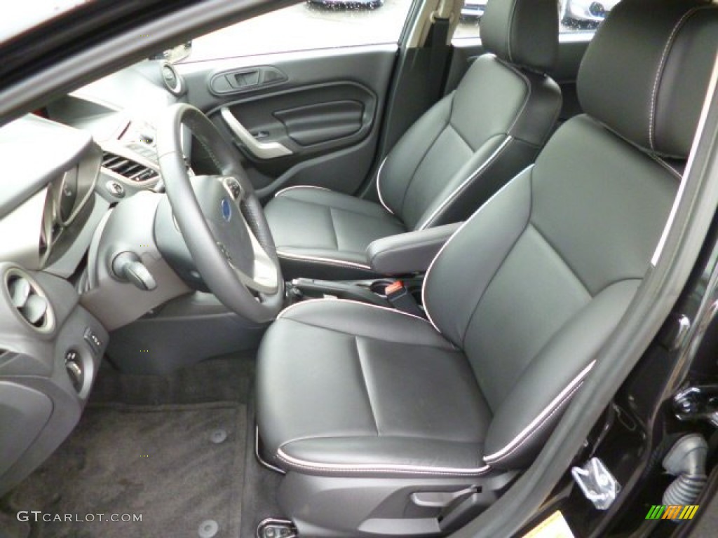 2013 Fiesta Titanium Hatchback - Tuxedo Black / Charcoal Black Leather photo #15