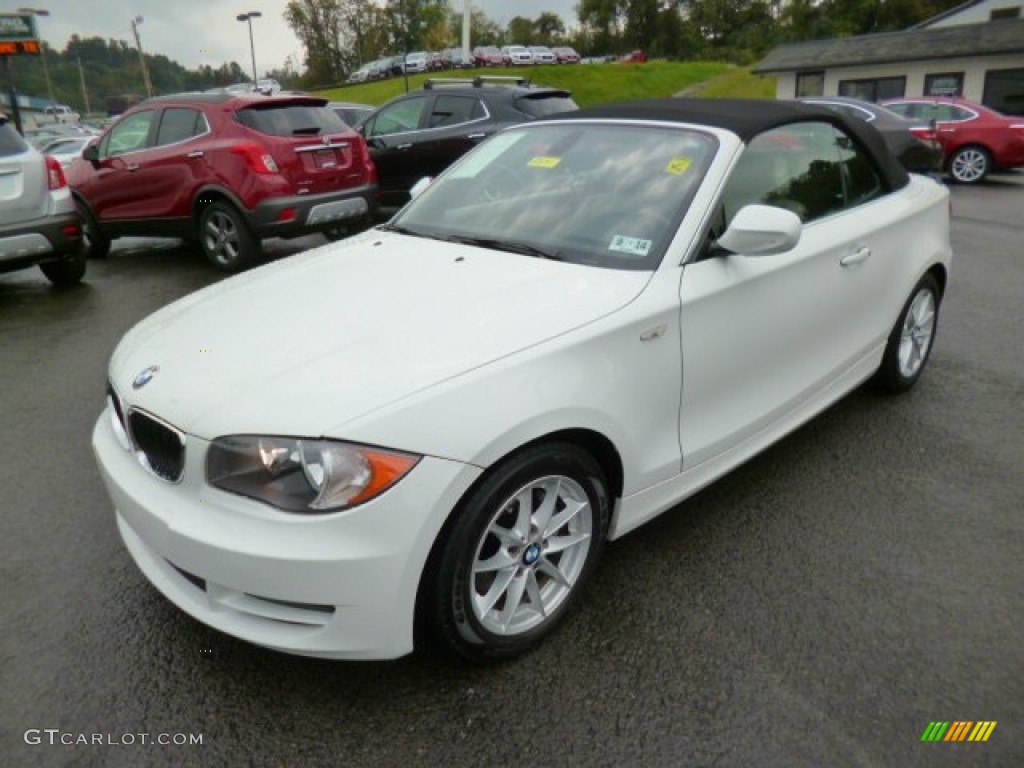2010 1 Series 128i Convertible - Alpine White / Taupe photo #3