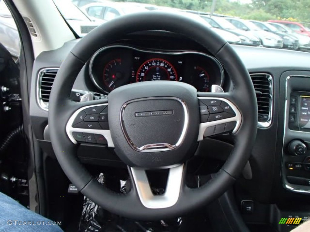 2014 Dodge Durango SXT AWD Black Steering Wheel Photo #85995618