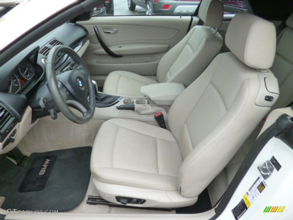 2010 1 Series 128i Convertible - Alpine White / Taupe photo #14