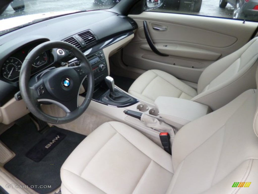 2010 1 Series 128i Convertible - Alpine White / Taupe photo #15