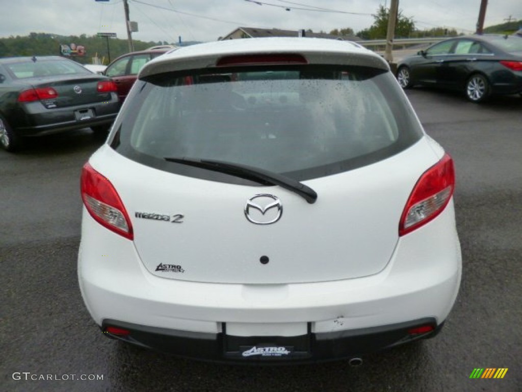 2012 MAZDA2 Touring - Crystal White Pearl Mica / Black w/Red Piping photo #6