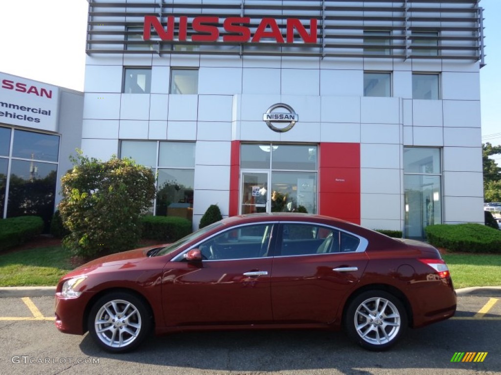 2010 Maxima 3.5 S - Tuscan Sun Red / Charcoal photo #2