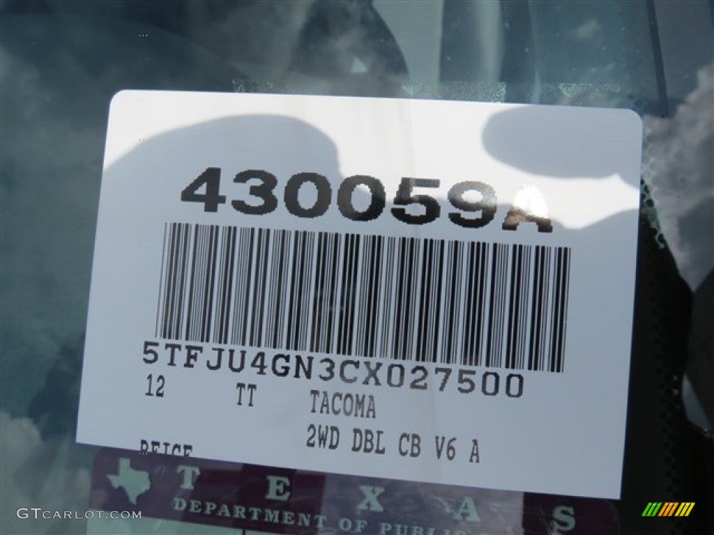 2012 Tacoma V6 TRD Sport Prerunner Double Cab - Pyrite Mica / Graphite photo #18