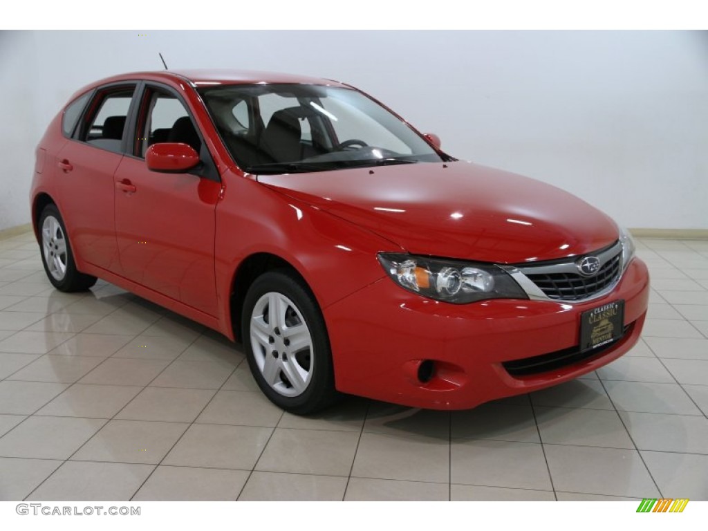 2009 Impreza 2.5i Wagon - Lightning Red / Carbon Black photo #1