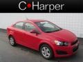 2013 Victory Red Chevrolet Sonic LS Sedan  photo #1