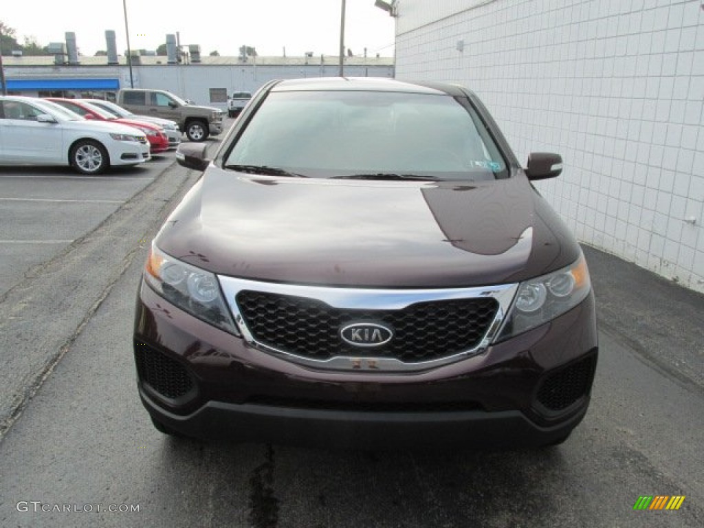 2012 Sorento LX AWD - Dark Cherry / Black photo #5