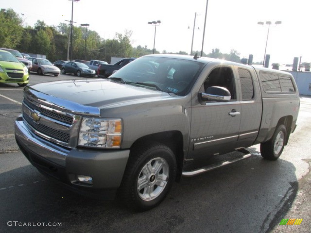 2008 Silverado 1500 Z71 Extended Cab 4x4 - Graystone Metallic / Ebony photo #6