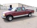 1999 Dark Toreador Red Metallic Ford F150 XL Extended Cab  photo #2