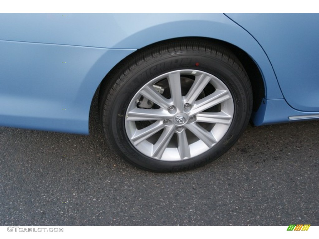 2014 Camry XLE - Clearwater Blue Metallic / Ash photo #9