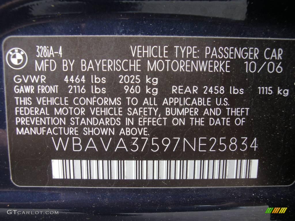 2007 3 Series 328i Sedan - Monaco Blue Metallic / Beige photo #16