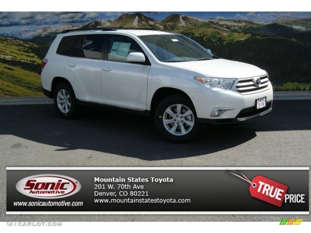 2013 Highlander V6 4WD - Blizzard White Pearl / Sand Beige photo #1