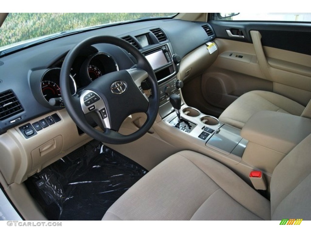 2013 Highlander V6 4WD - Blizzard White Pearl / Sand Beige photo #5