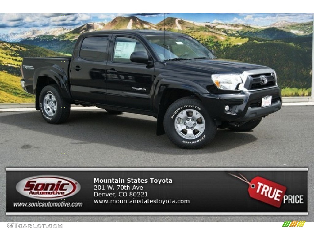 2013 Tacoma V6 TRD Double Cab 4x4 - Black / Graphite photo #1